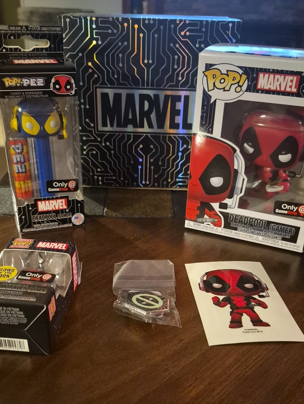 Marvel Deadpool Pop! GameStop Exclusive 5 Pieces All New